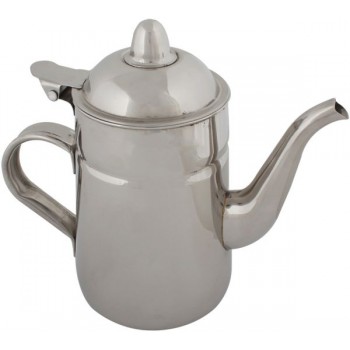 دلة القهوة من المنيوم ، فضي -مقاس 1.2 لتر 